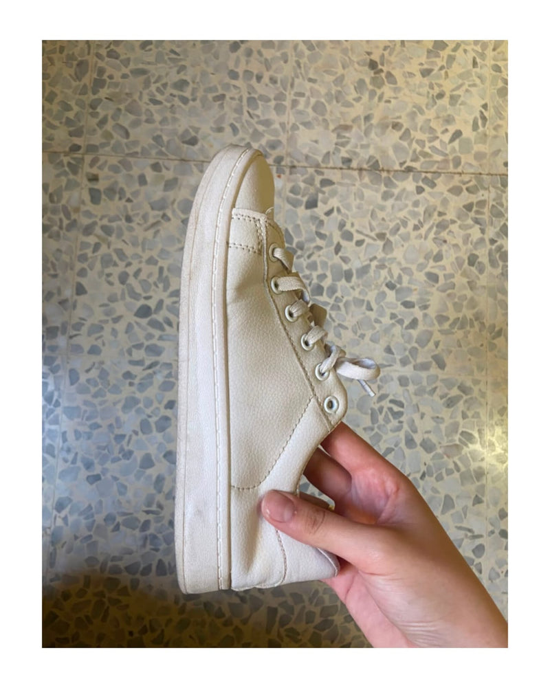 Clean bright white shoe
